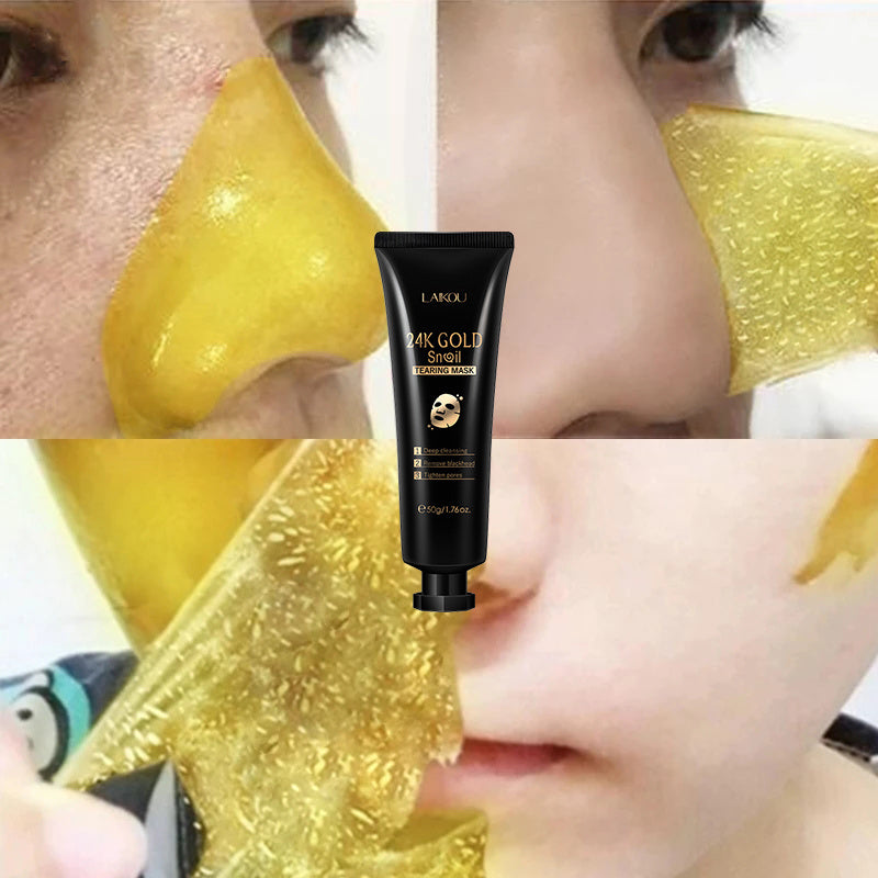 Gold Foil Snail Tear-Off Mask - Hydrating Facial Mask