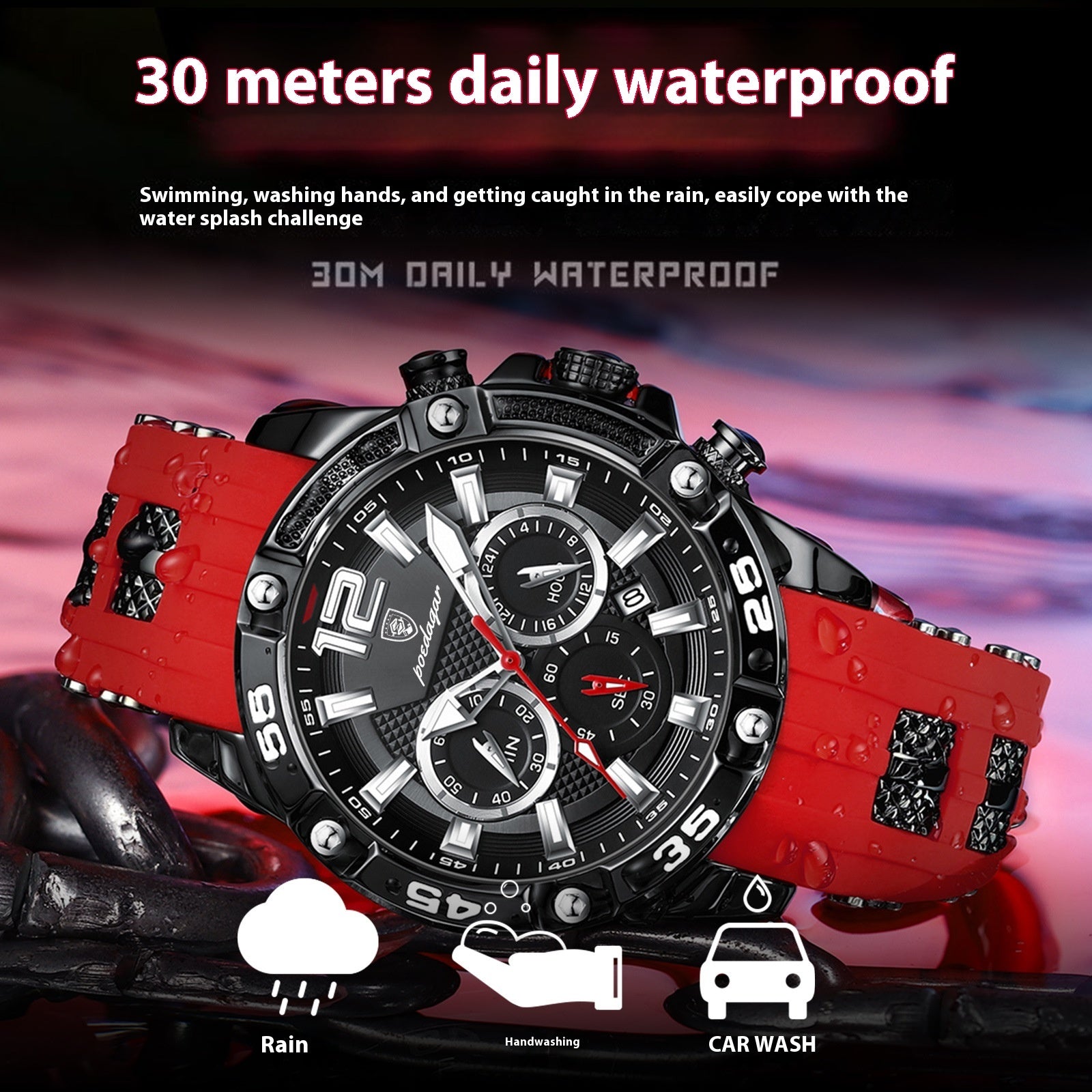 Silicone Strap Watches |  Men's Quartz Watch | iukstore