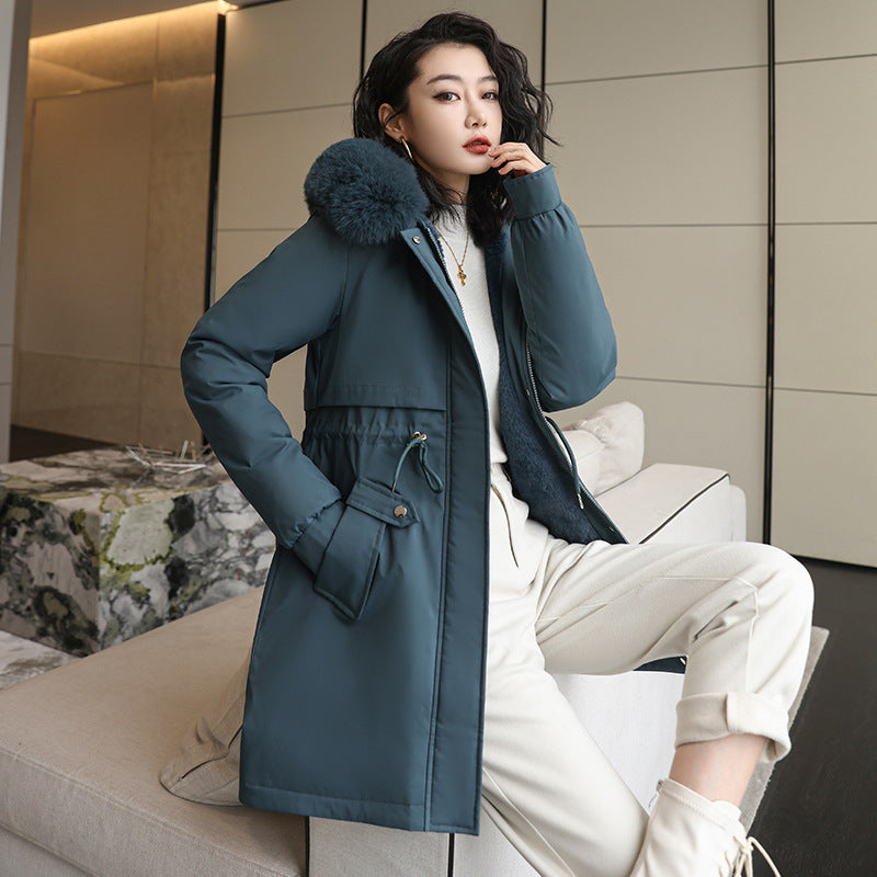 Korean Style Small Waist Down Coat - Stylish & Warm