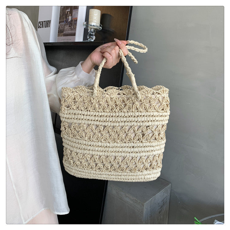 French Vintage Weave Hollow Shoulder Bag