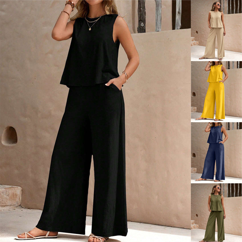 Women's Two-Piece Casual Suit Set - Elegant Spring Summer Collection