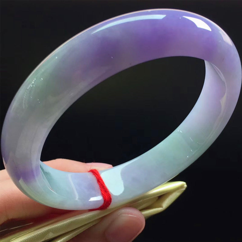 Myanmar Violet Jade Bracelet - Natural Gemstone Jewelry