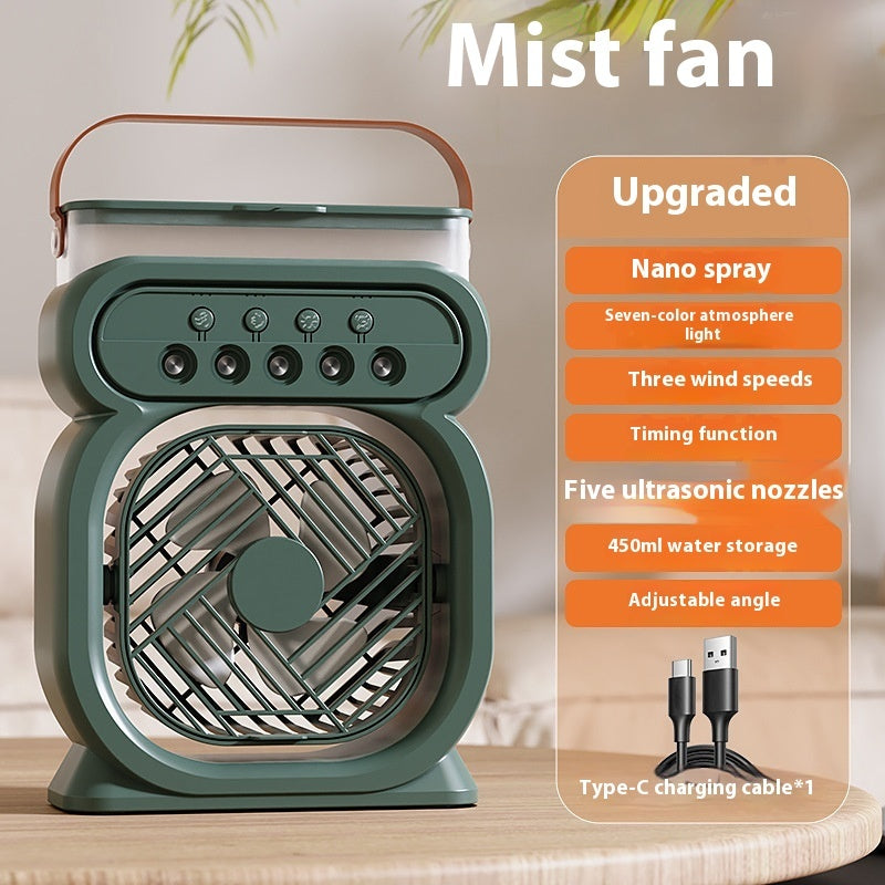 Portable Air Conditioner Evaporative Air Cooler LED Night Lights 3 Speeds Humidifier Fan For Home Office