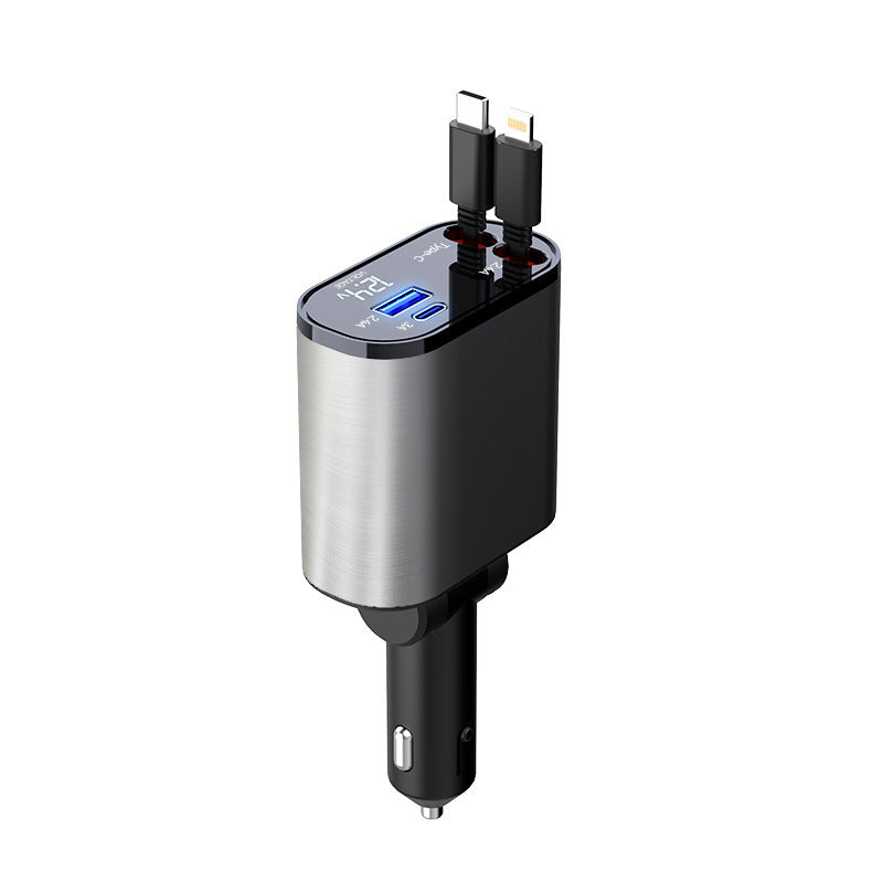 100W Fast Charging Car Charger  USB & Type-C - QuickCharge