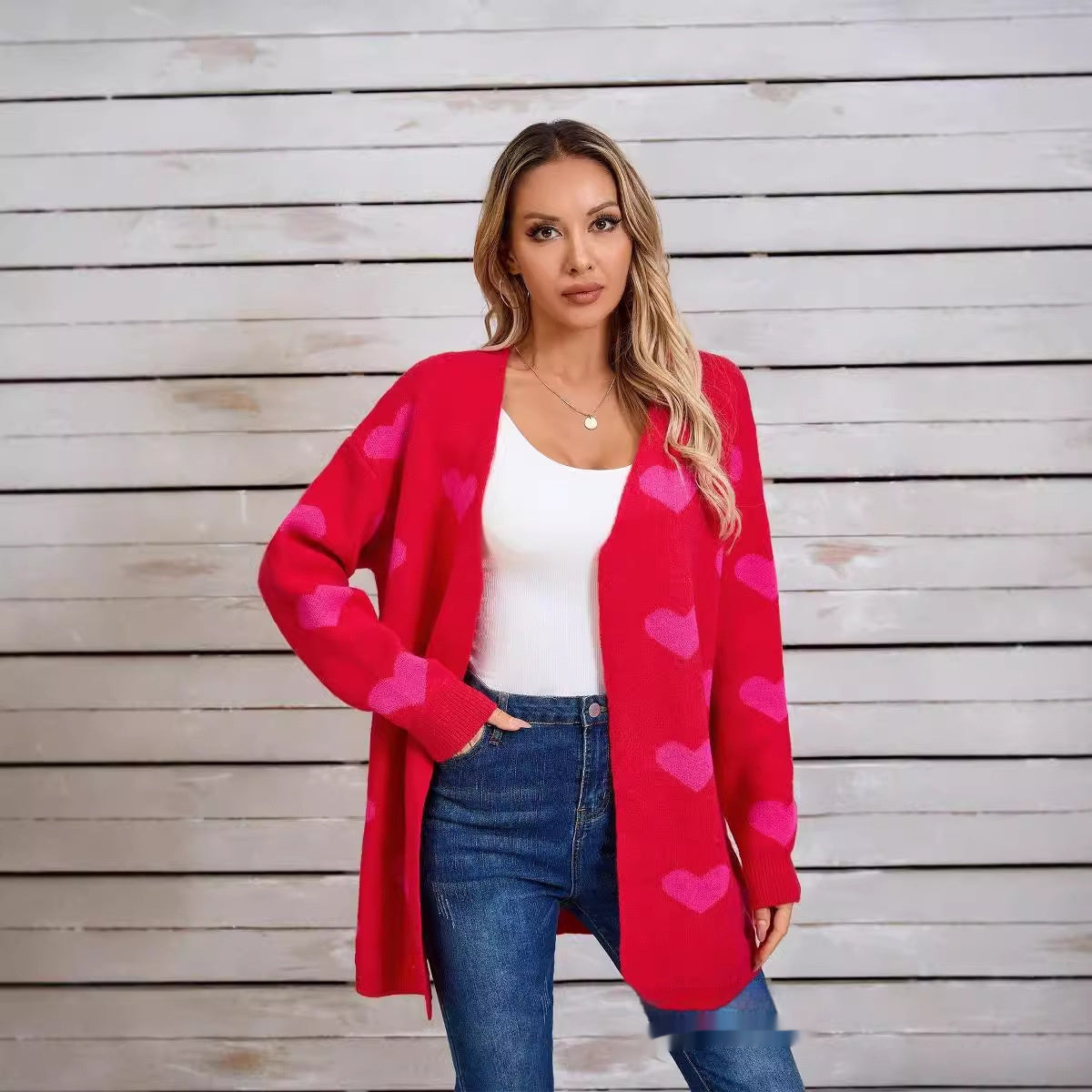 Casual Plus Size Patchwork Knitting Love Sweater - Enhanced Customer-Focused Description