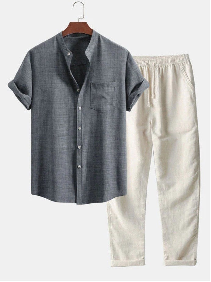 Men's 3D Digital Print Slim Fit Short Sleeve Shirt