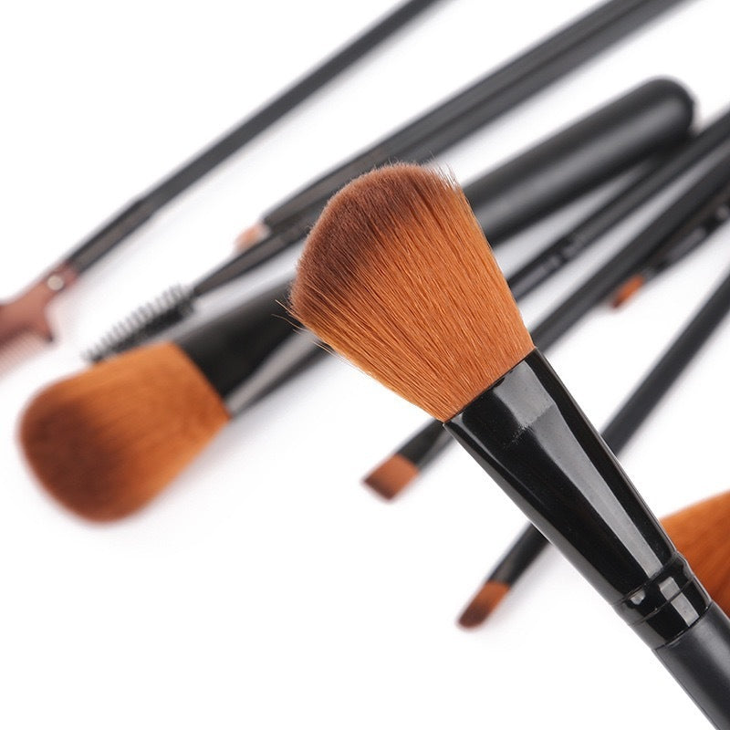 Professional 12-Piece Makeup Brush Set - Blush, Eyeshadow, Highlighter & More