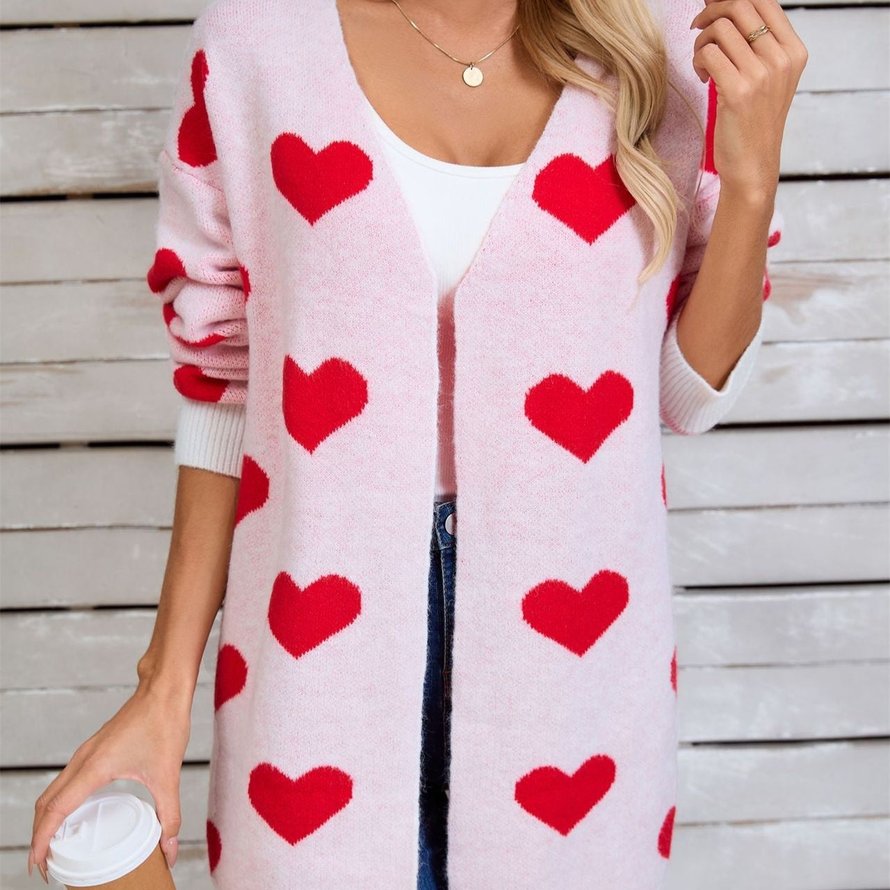 Casual Plus Size Patchwork Knitting Love Sweater - Enhanced Customer-Focused Description