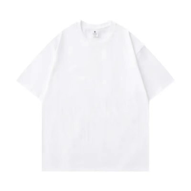 Oversized Retro Cotton T-Shirt – Unisex Plus Size Solid White Tee for Men & Women | Casual Streetwear Short Sleeve